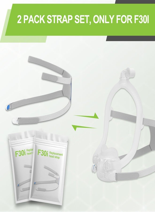MEDICOLOR Head Strap for AirFit F30i, 2 Pack High-Strength Adjustable CPAP Replacement Straps with Clips, Flexible & Secure Fit, Compatible with F30i Frame (Not Included) - Image 4
